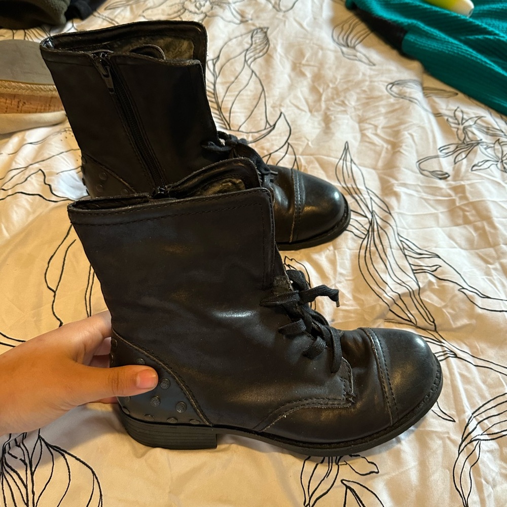 Black/Camo Combat Boots